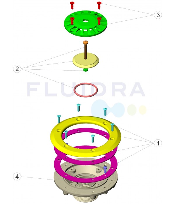 BOCA DE FUNDO PARA PISCINA DE TELA